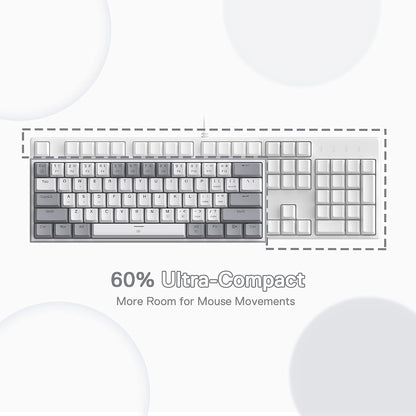K617 Wired 60% Compact Hot-Swap RGB Gaming Mechanical Keyboard