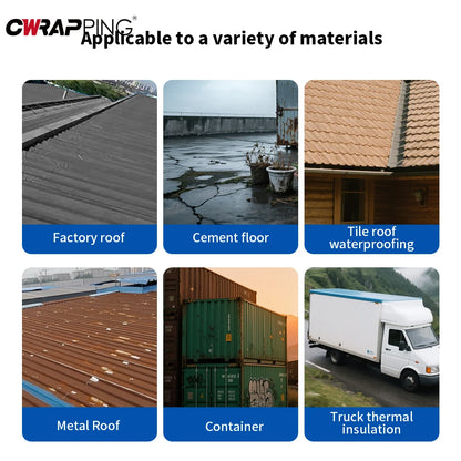 Self-Adhesive Waterproof Roof Leak Repair Tape Viscous Sealing Crack Resistance Heat Insulation Renovation Tape for Home Repair