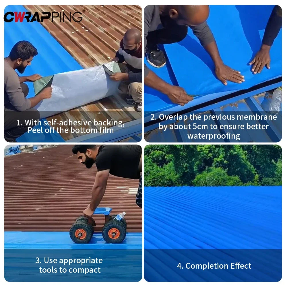 Self-Adhesive Waterproof Roof Leak Repair Tape Viscous Sealing Crack Resistance Heat Insulation Renovation Tape for Home Repair