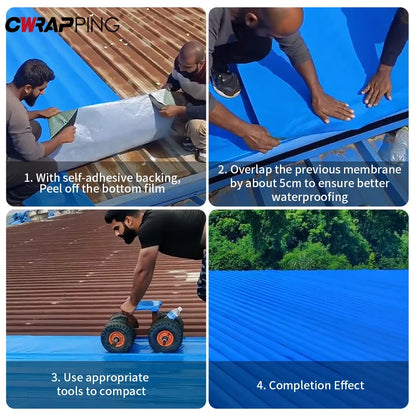 Self-Adhesive Waterproof Roof Leak Repair Tape Viscous Sealing Crack Resistance Heat Insulation Renovation Tape for Home Repair