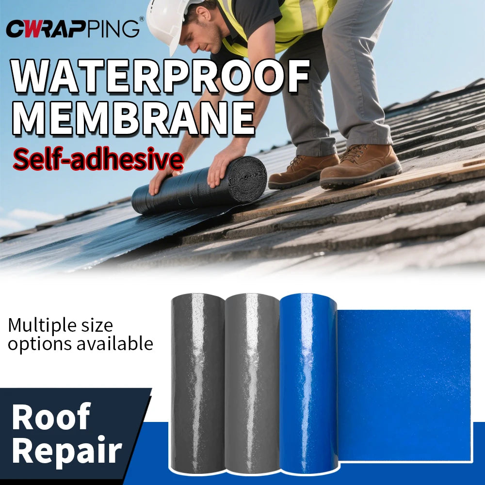 Self-Adhesive Waterproof Roof Leak Repair Tape Viscous Sealing Crack Resistance Heat Insulation Renovation Tape for Home Repair