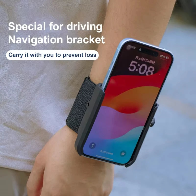 Multi-Function Phone Holder for Car 360 Rotation Wristband Mobile Support Universal Phone Stand for Sports Cycling Motorcycle