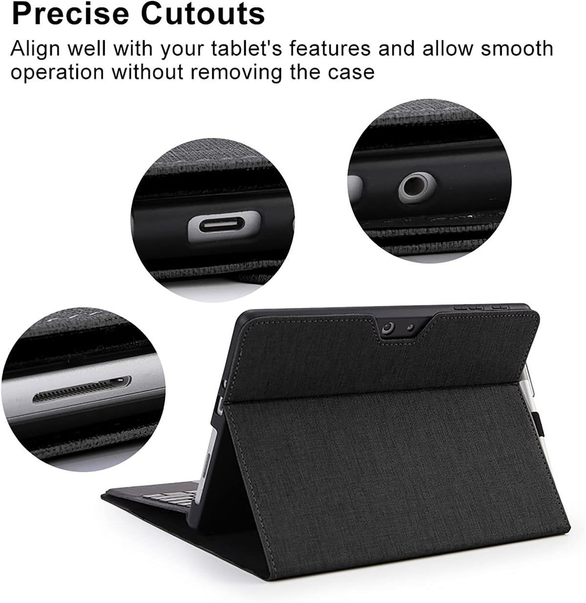 Case for Surface Go 4/Go 3/Go 2/Go, Stylus Holder, Multiple Angle